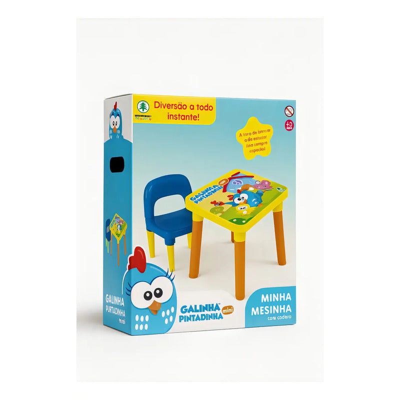 Mesa Cadeira Infantil Galinha Pintadinha Monte Líbano 2 A 9 Anos Amarela
