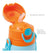 Garrafinha De Aluminio Animal Canudo Retratil Fun Leao Buba Cor Azul