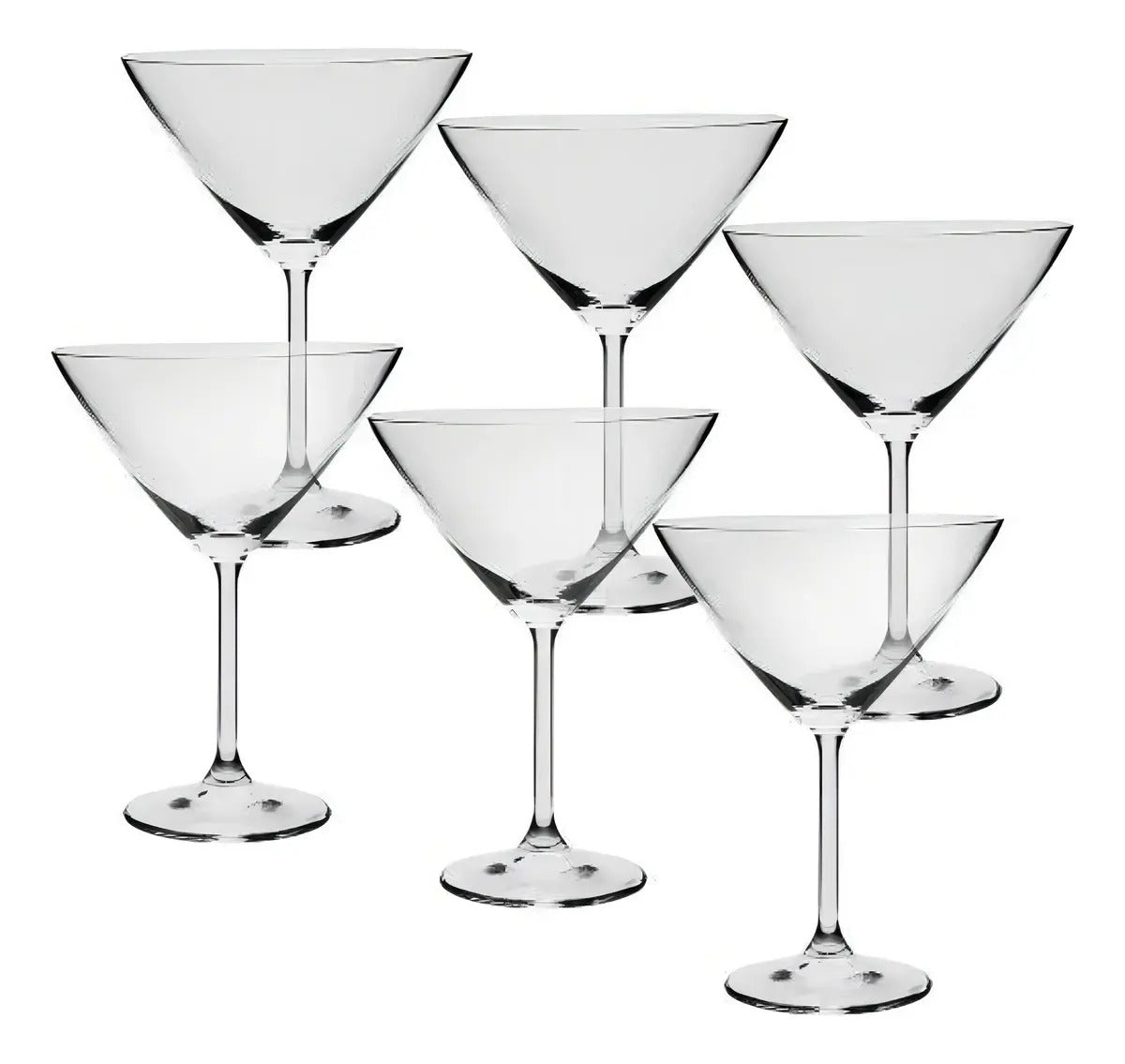 Jogo De Taças Para Martini Bohemia Gastro 280 Ml - 6 Peças Transparente