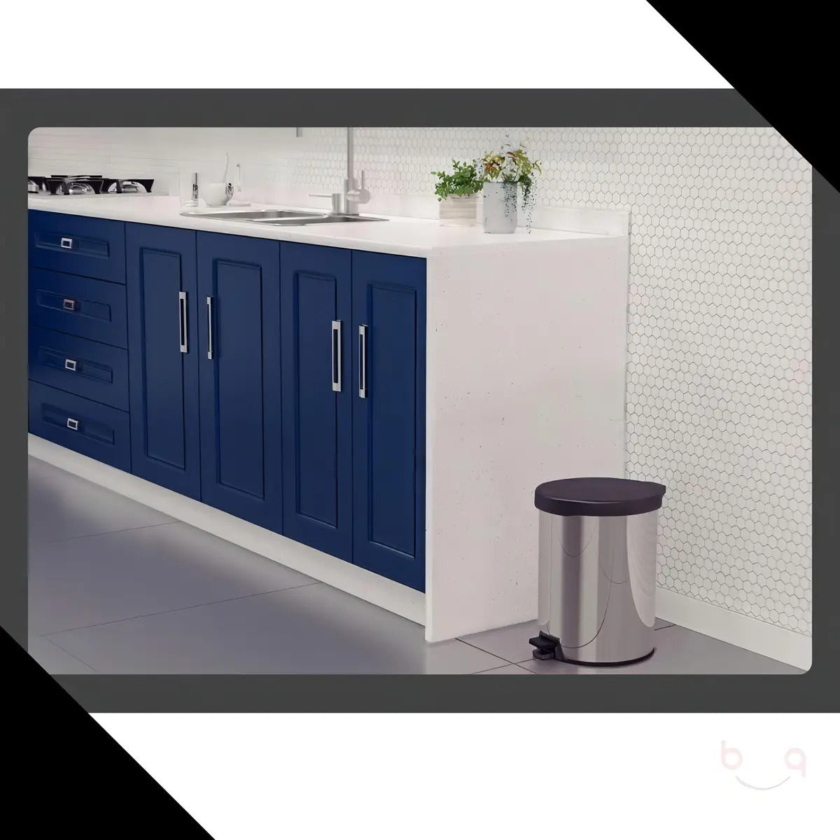 Lixeira Com Pedal New Tramontina 12l Aço Inoxidável Preta Grafite
