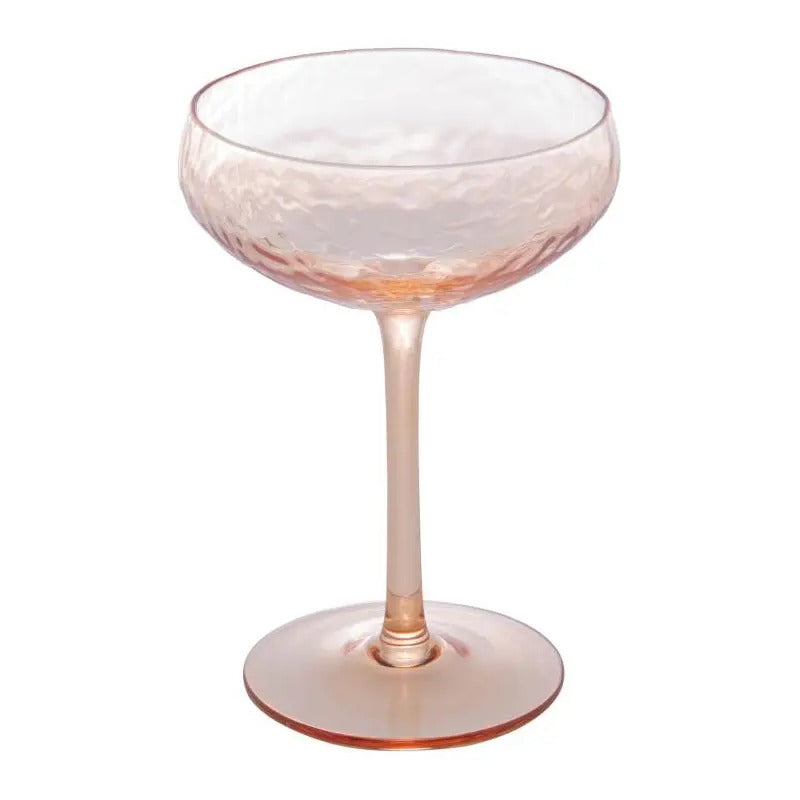 2 Taças Lyor Petra De Cristal Martelado Coupe Âmbar