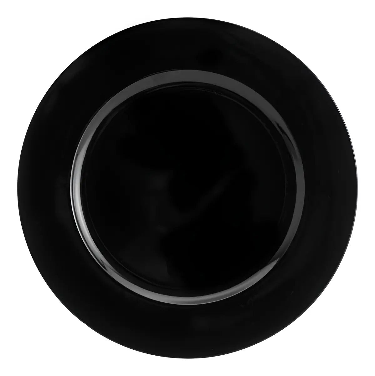 Sousplat Lyor Opala Preto Luxo Plástico 33cm Preto Liso