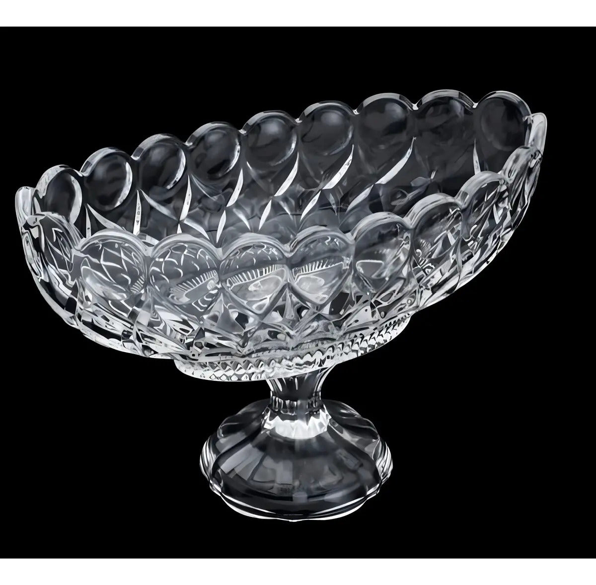 Centro De Mesa De Cristal Com Pé Angel 29cm X 13cm X 20cm Wolff Incolor
