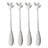 4 Espátulas Lyor Leaves De Aço Inox Prata Prateado