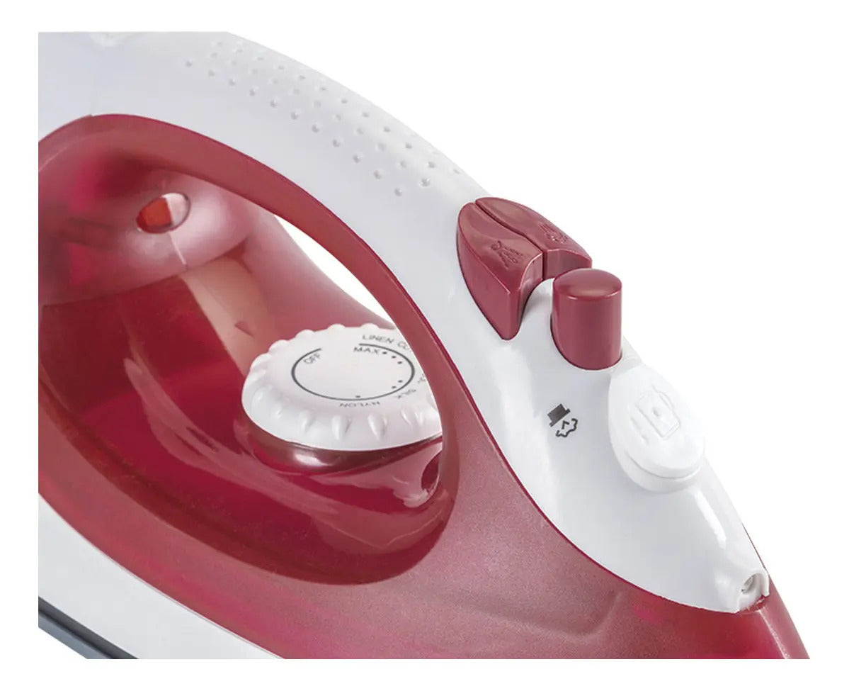 Ferro Passar Roupa Vapor Cabo Giratório Base Cerâmica 220v Vermelho 220v
