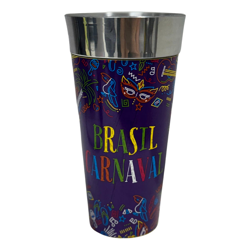 Kit Com 2 Copos Sub Zero 600 Ml Carnaval Violeta-escuro