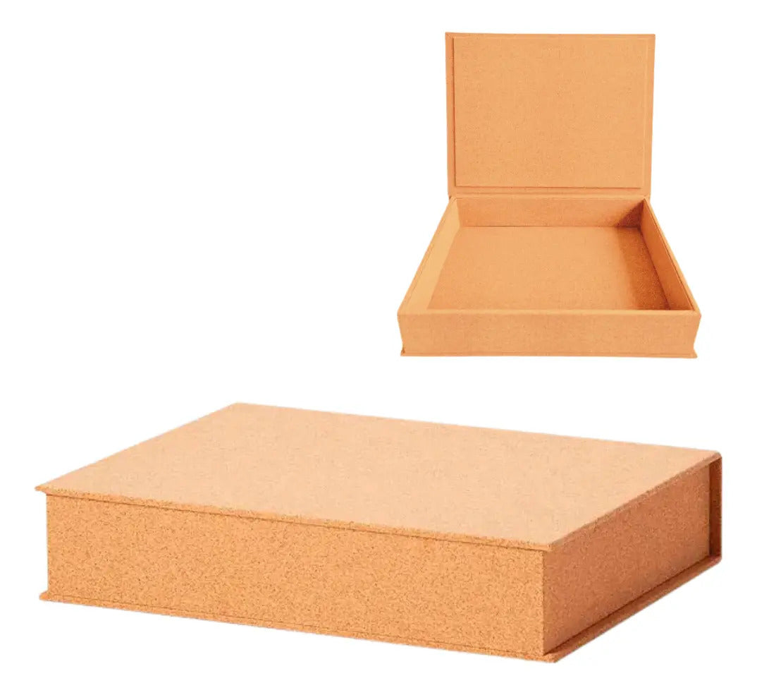 Caixa Em Mdf C/ Revestimento Em Cortiça Livro 32cm - Mart Caixa