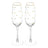 Cj 2 Taças P Champanhe Balls Fio Ouro 220ml Vidro Wolff