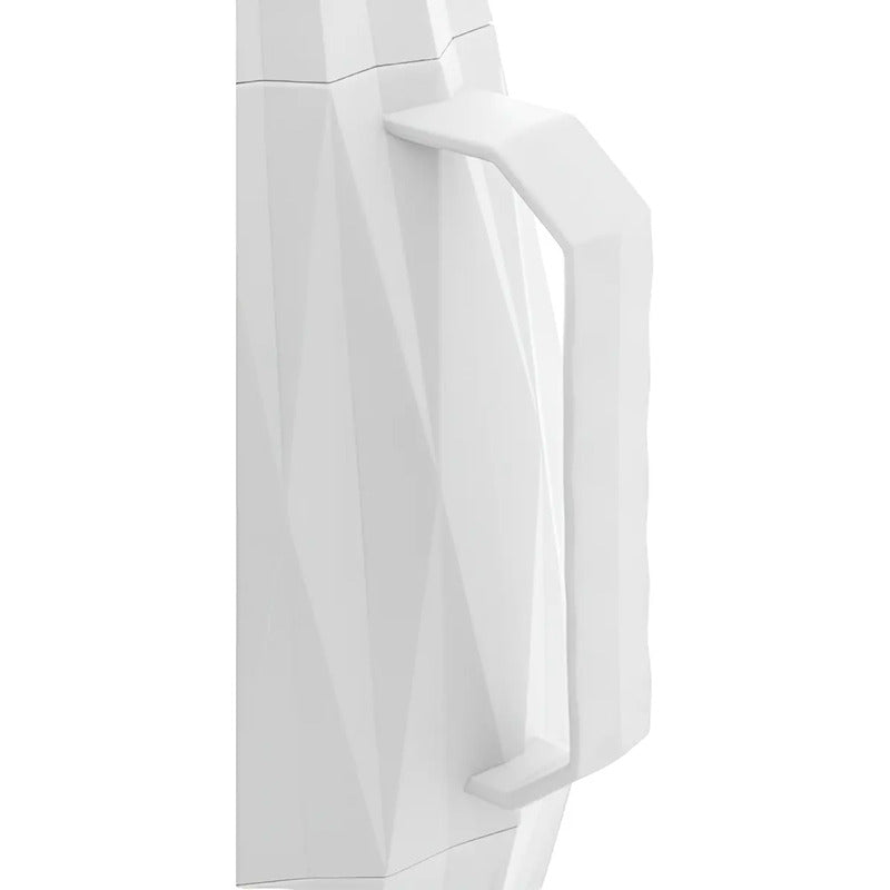 Garrafa Térmica De Plástico Diamond Branca 1l - Lyor Branco