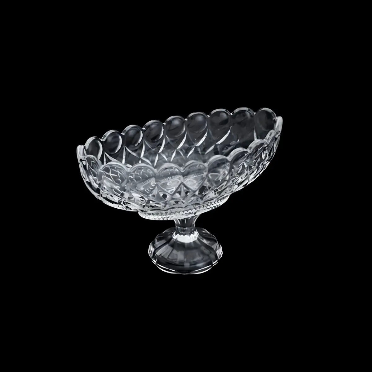 Centro De Mesa De Cristal Com Pé Angel 29cm X 13cm X 20cm Wolff Incolor