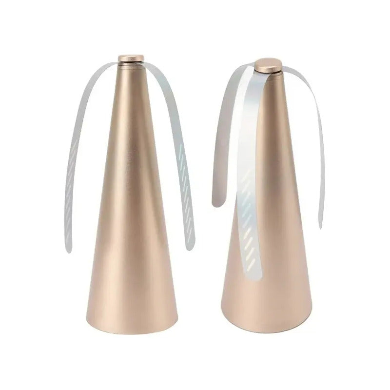 Ventilador Repelente De Mesa Dourado - Lyor 15 Cm Dourado Plástico 2