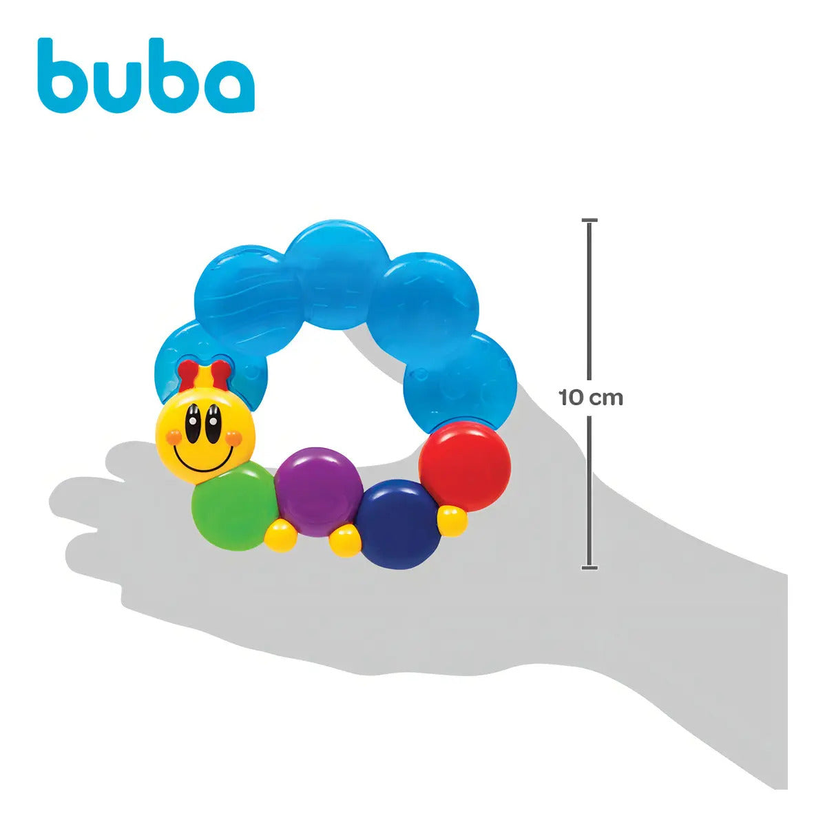 Mordedor Buba Para Bebe De Agua Gelado Massageador Gengiva Centopéia