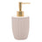 Porta Sabonete Liquido Luxo Lavabo Em Cerâmica Creme 330ml Branco