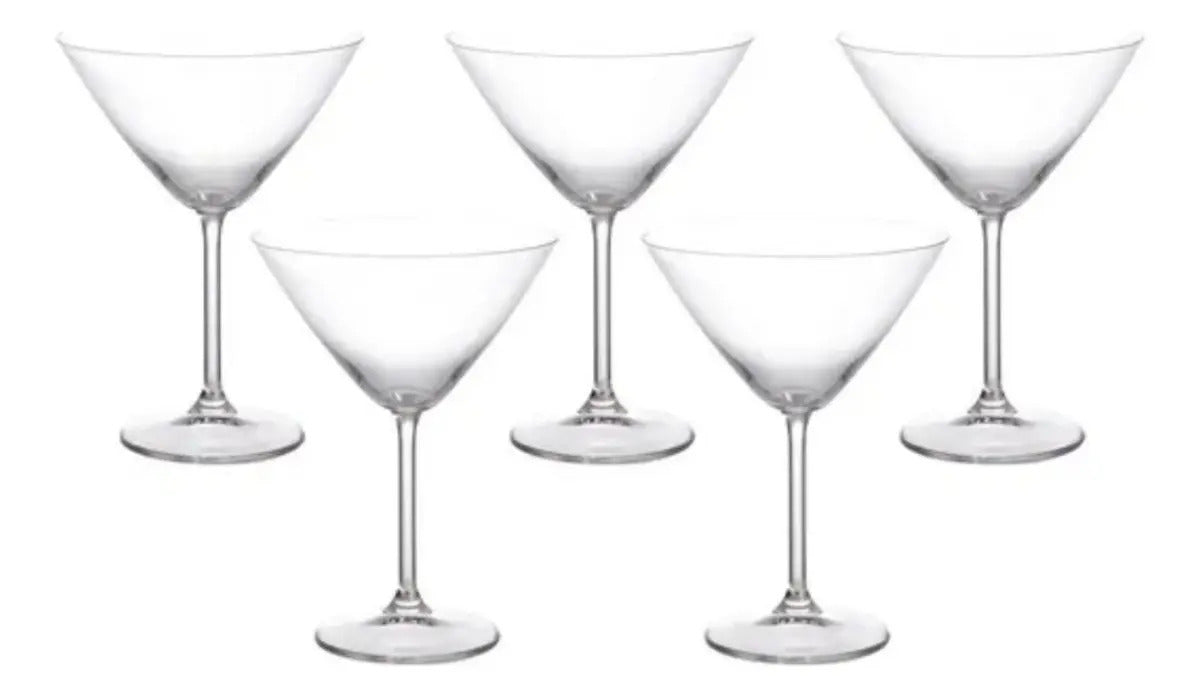 Jogo De Taças Para Martini Bohemia Gastro 280 Ml - 6 Peças Transparente