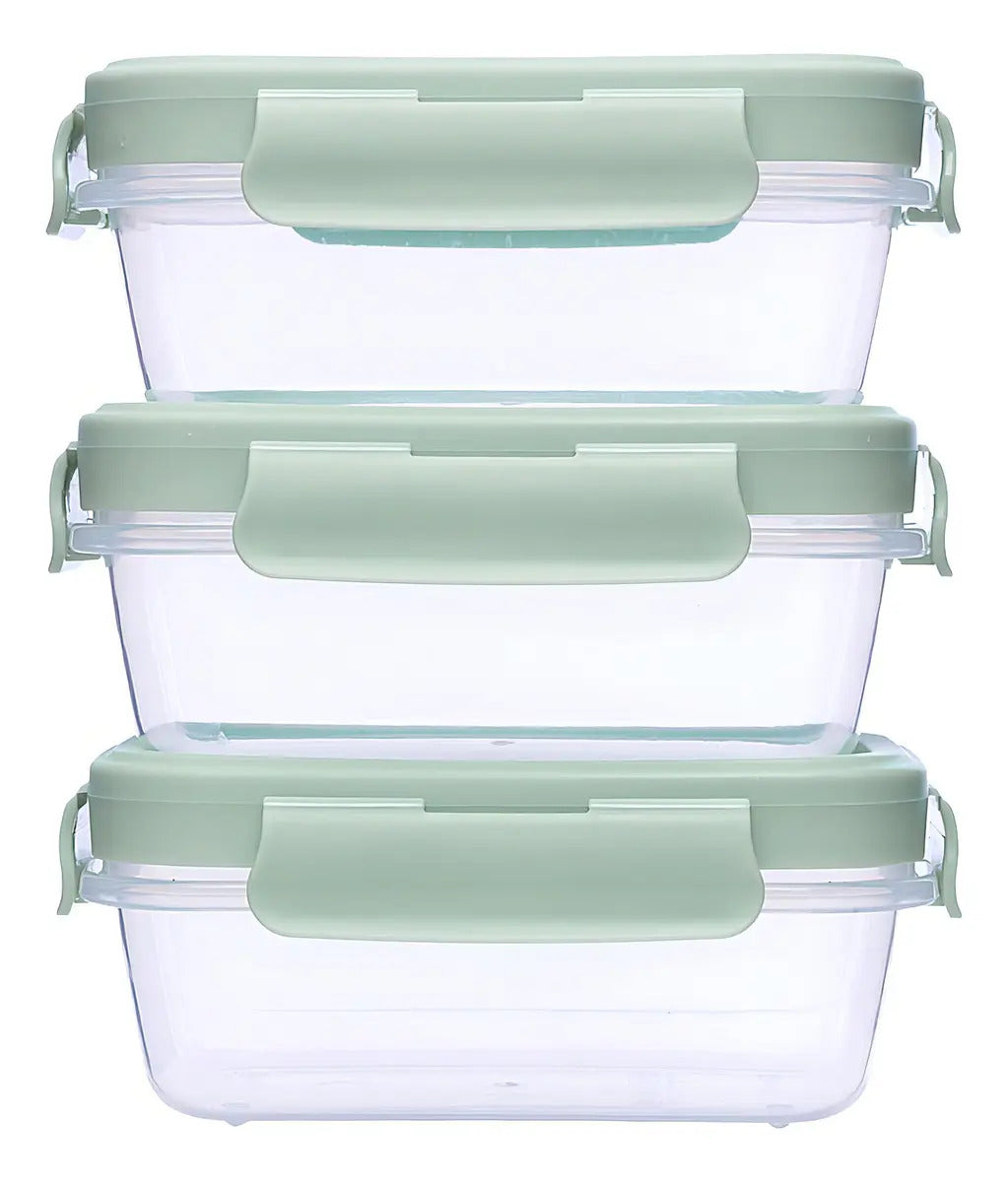 Kit 3 Potinhos Herméticos Verde 100ml Buba