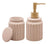 2 Peças Para Banheiro Lyor Stripes De Cerâmica Nude