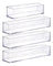 Kit 4 Organizador Modular Multiuso Talheres - Transparente Transparente