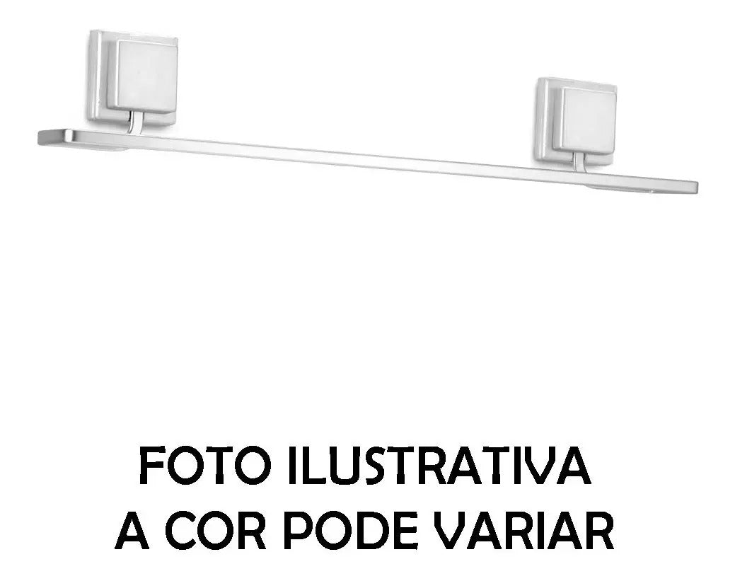 Porta Toalha Banho Sem Furos Dupla Face 3m Cromo Fosco