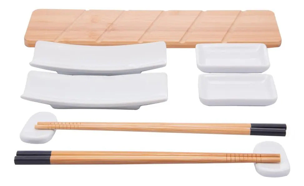 9 Peças Para Sushi Lyor Nagoya De Bambu