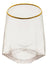 2 Copos Baixos Com Borda Dourada Wolff Taj De Cristal 550ml