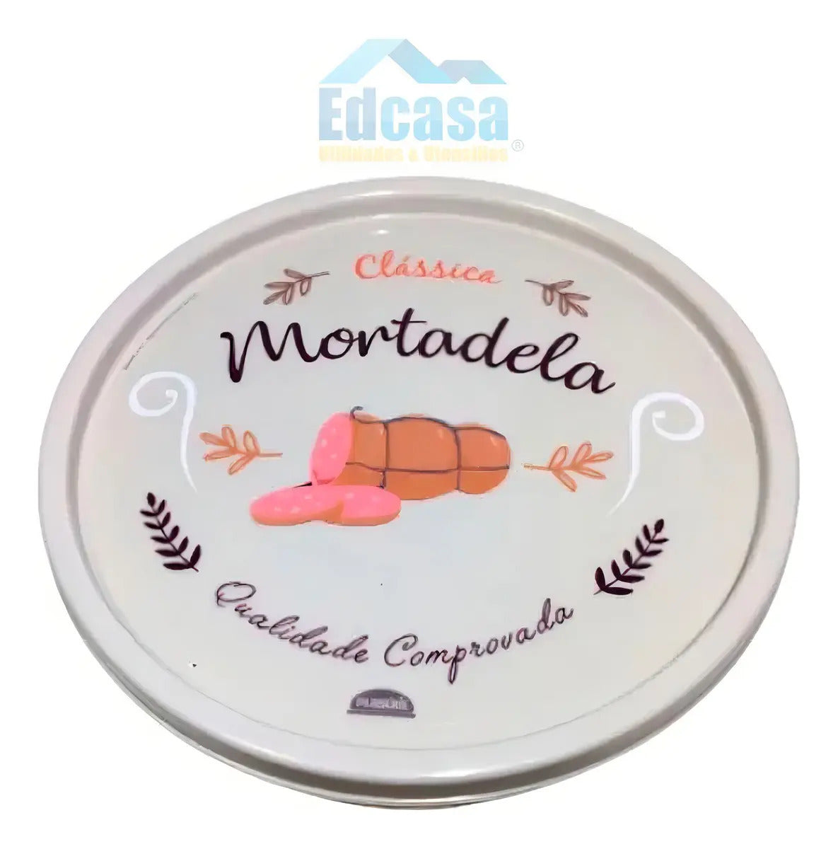 Porta Frios Pote Para Mortadela Redondo Decorado 750ml