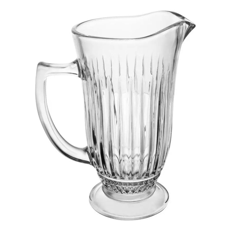 Jarra Com 6 Copos Lyor Deli Diamante De Vidro 1l/300ml Incolor