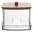 Porta Cotonete Com Tampa De Bambu 5989 Cor Incolor