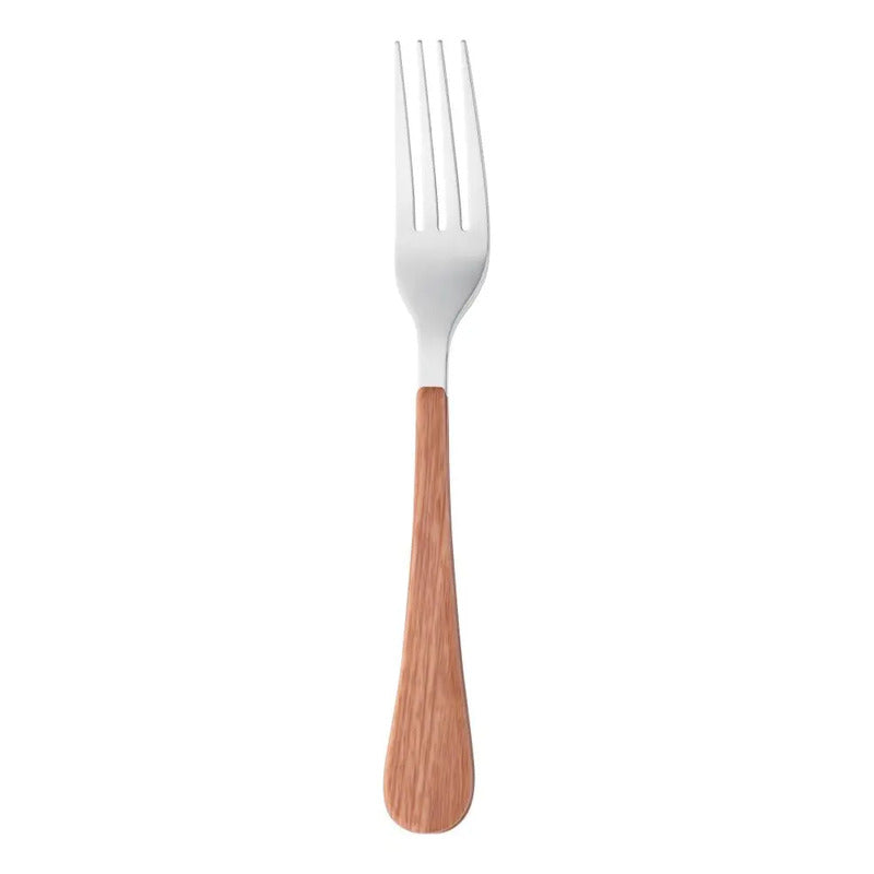 6 Garfos Para Mesa Wolff Amadeirado 21cm