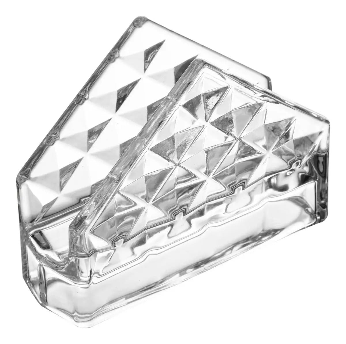Porta Guardanapos Diamond Vidro Cristal - Lyor Transparente