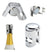 Kit 2 Unidades Tampa Para Vinho Ivon Prateado Lisa