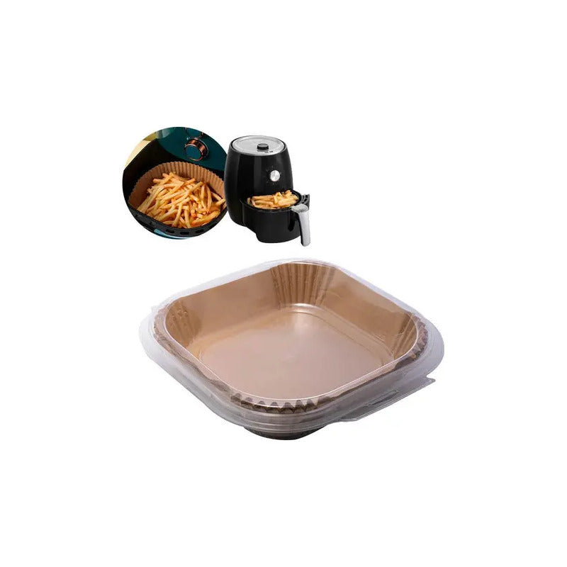 Forma De Air Fryer Papel Descartável 50 Folhas Quadrada Lyor