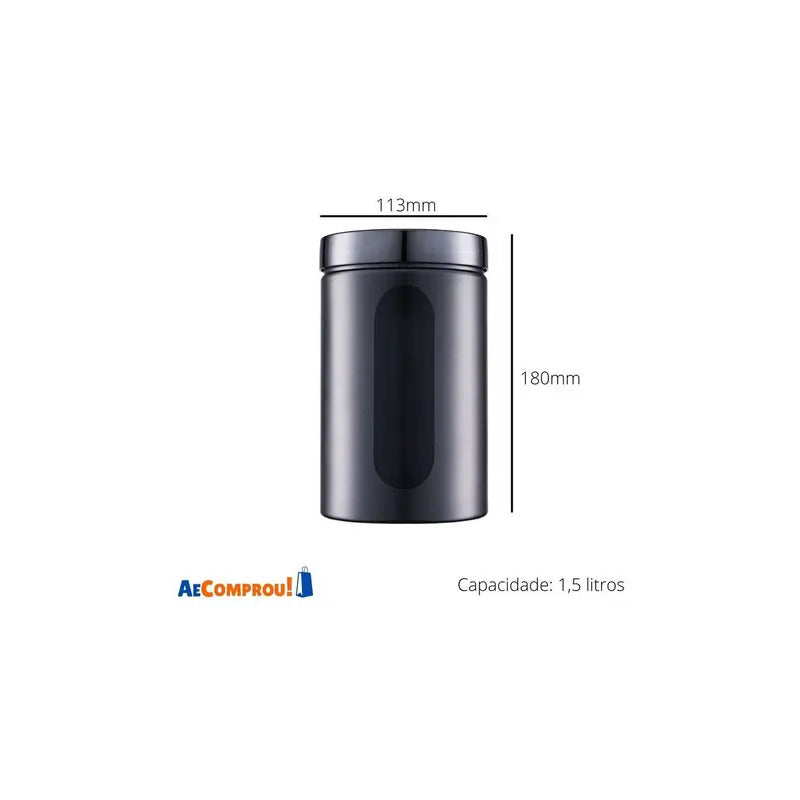 Pote Bandeirante Metalizado 1450 Ml Chumbo Chumbo