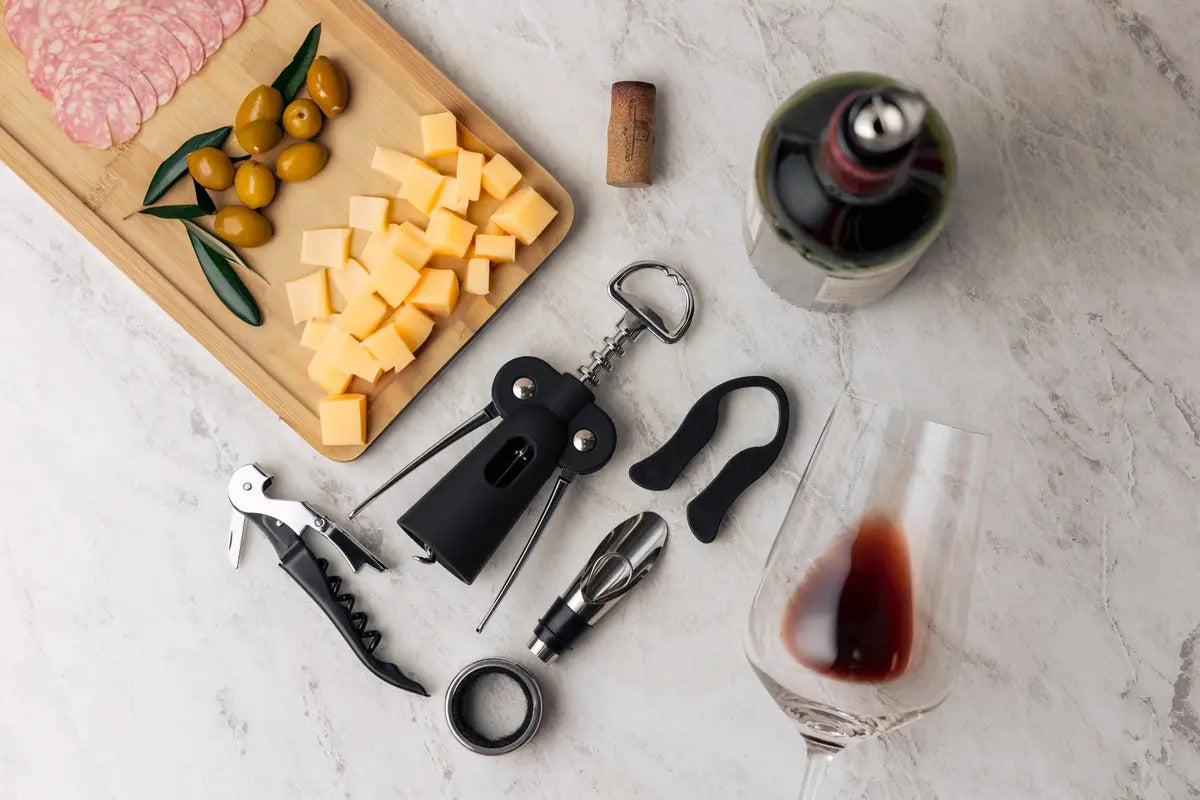 4 Peças Lyor De Aço Inox Para Vinho