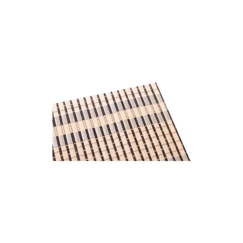 Kit Lugar Americano Bambu Esteira Cru E Preto 45x30cm Lyor