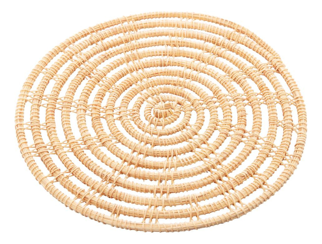 2 Descansos Para Panela Lyor Palm De Fibra Natural Natural Liso