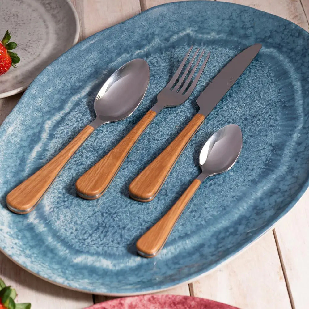 6 Facas Para Mesa Wolff Amadeirado Inox
