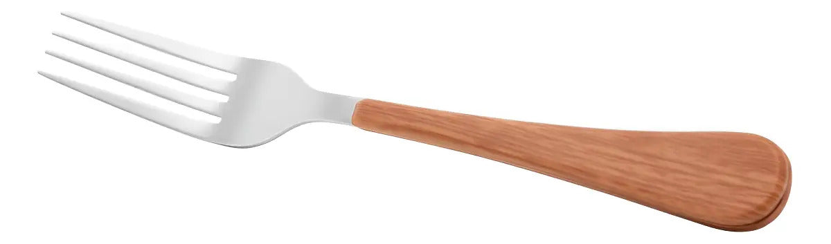 6 Garfos Para Mesa Wolff Amadeirado 21cm