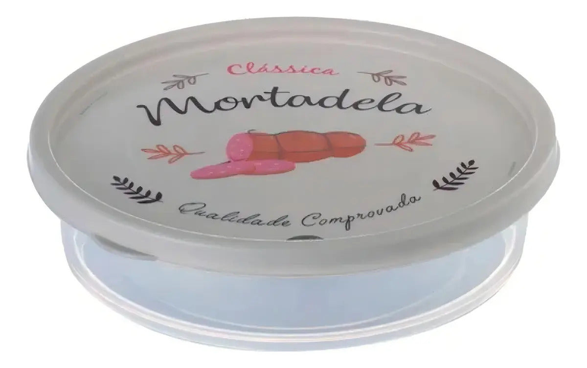 Porta Frios Pote Para Mortadela Redondo Decorado 750ml