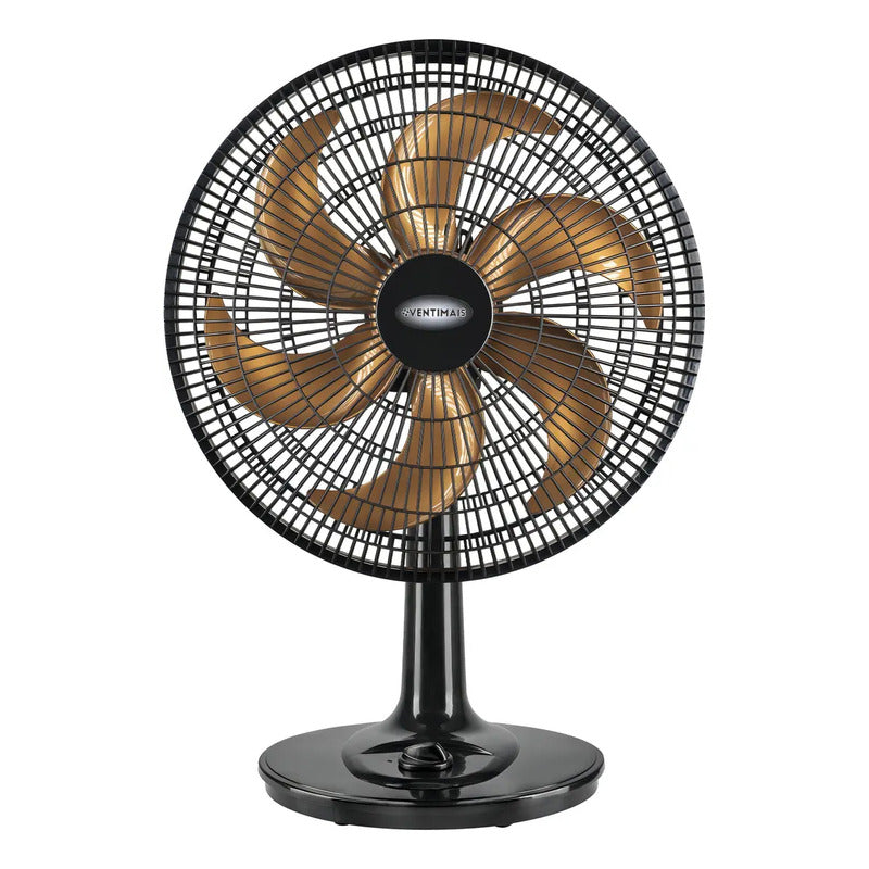 Ventilador De Mesa 40cm Turbo Preto/bronze Ventimais 220v 40 Cm 60 Hz Preto 220v Bronze Plástico 6