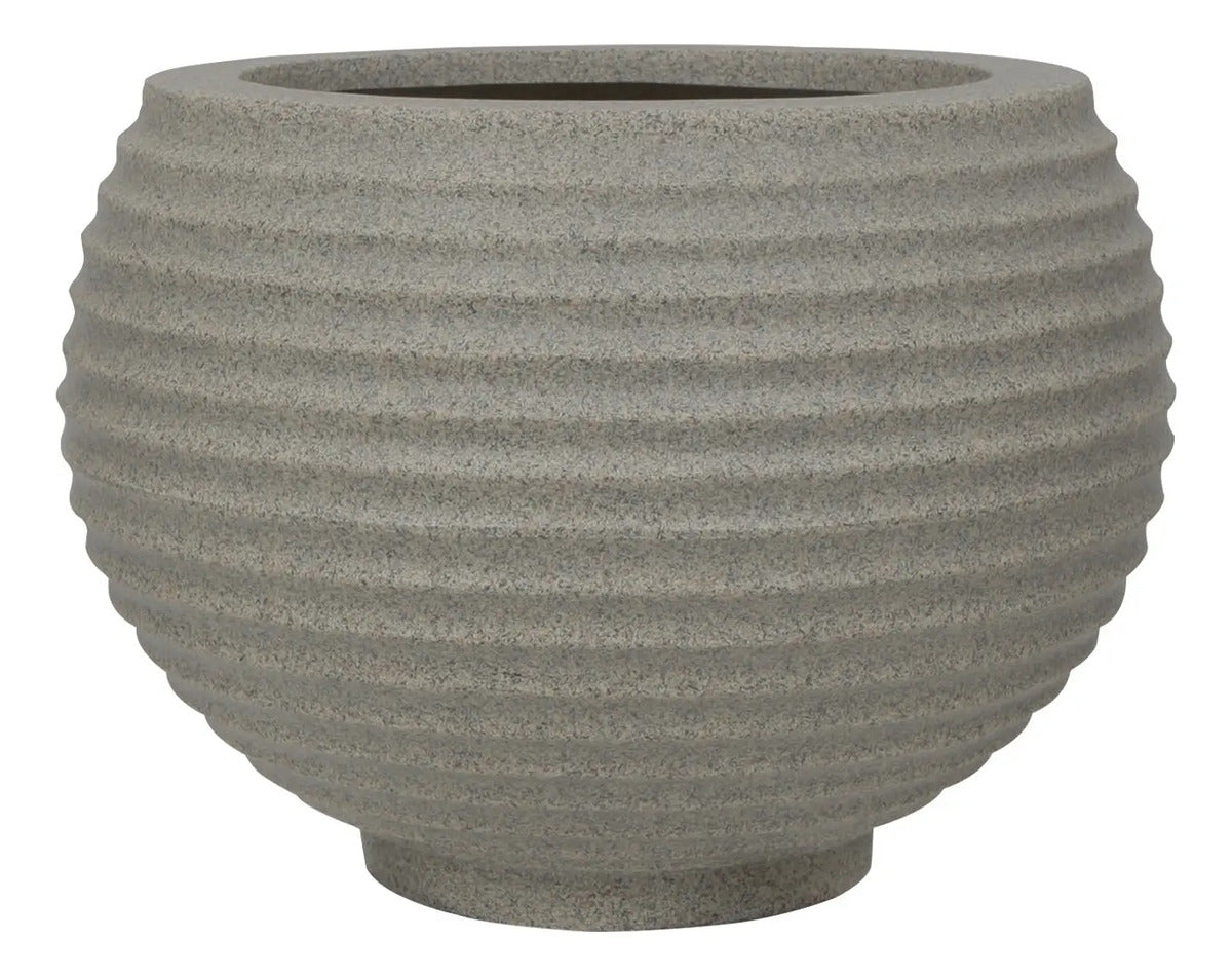 Vaso Bromelia Granito 26x24cm Cinza Granito