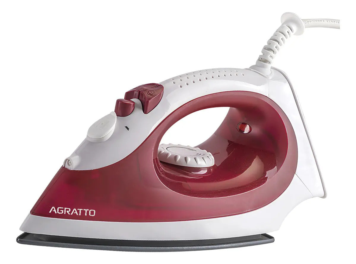 Ferro Passar Roupa Vapor Cabo Giratório Base Cerâmica 220v Vermelho 220v