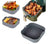 Kit 2 Forma P/airfryer Multiuso Quadrada Silicone 16cm Cinza