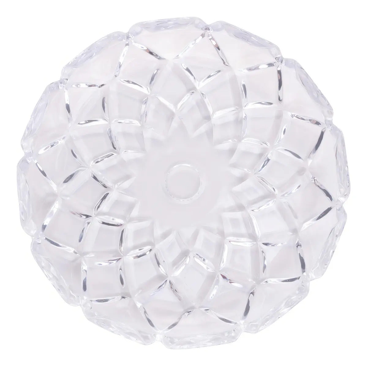 Prato De Sobremesa Bolo E Doces Cristal Diamond 18,5cm Lyor Cor Transparente