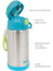 Garrafa Térmica Azul 400ml Bpa Free Com Canudo Buba Azul