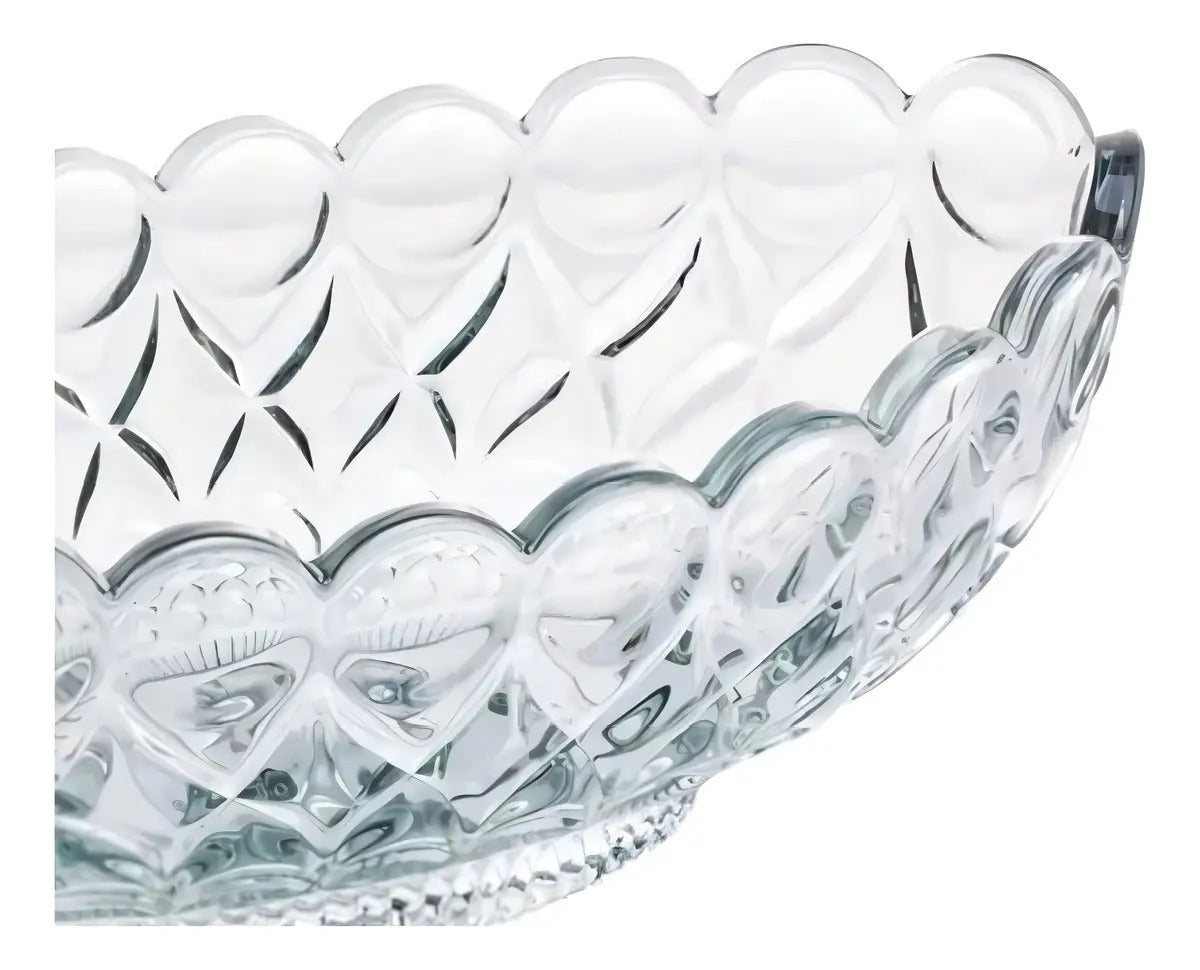 Centro De Mesa De Cristal Com Pé Angel 29cm X 13cm X 20cm Wolff Incolor