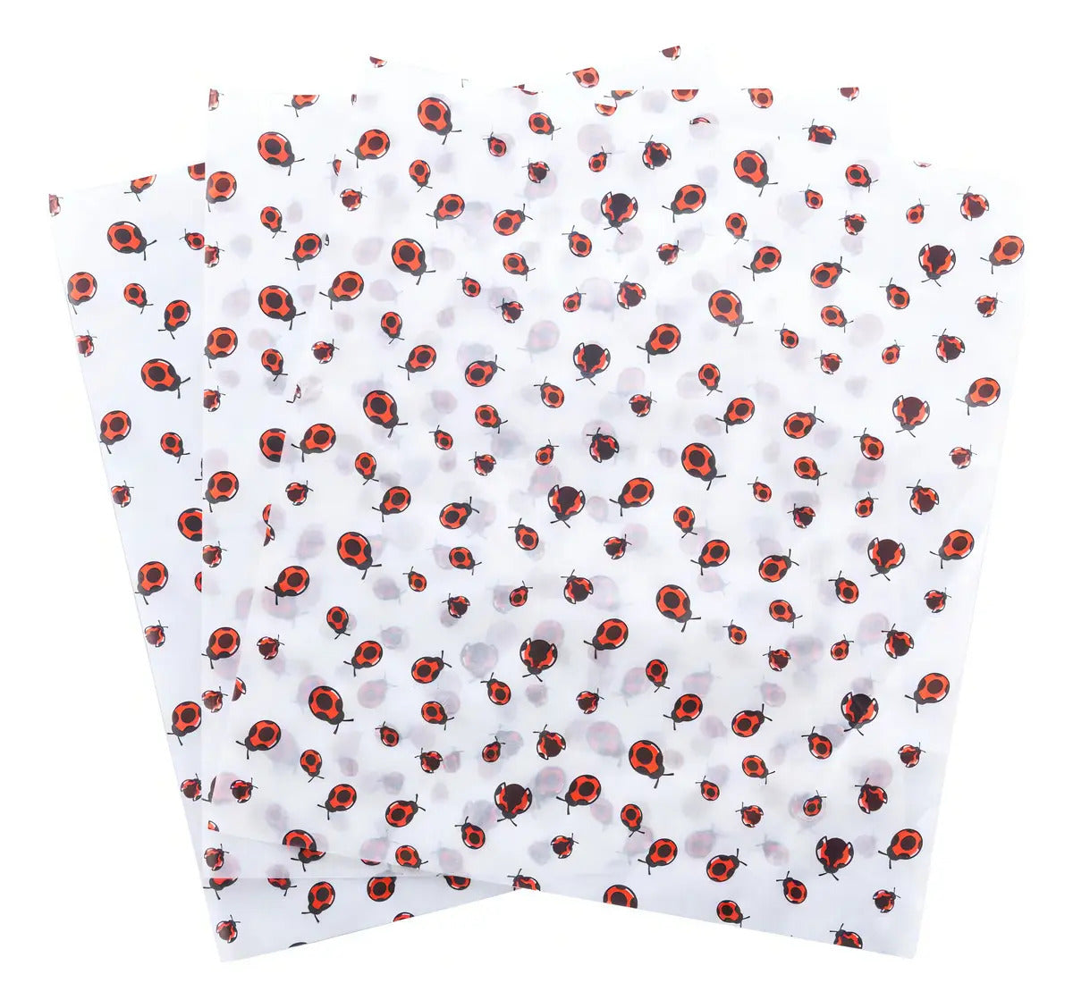 Jogo 50 Unidades Papel Manteiga Estampado Ladybug 24,5x21cm
