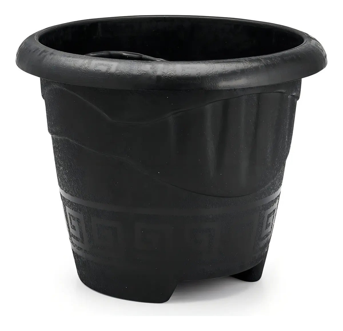 Kit 5 Vasos Plásticos Redondo 5 Litros Preto Casa Jardim Liso