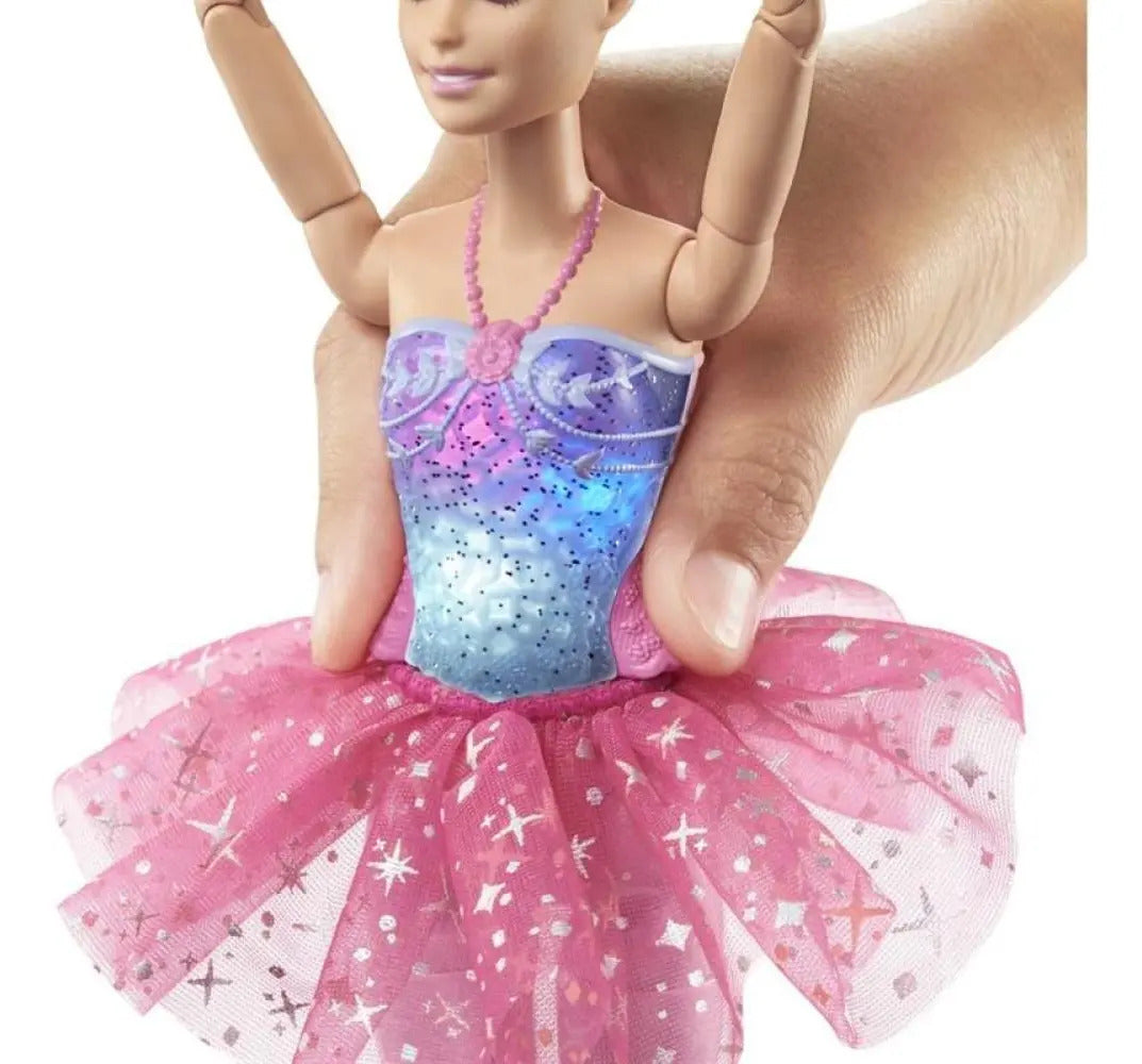 Boneca Barbie Bailarina Com Luzes Brilhantes Luxo Mattel