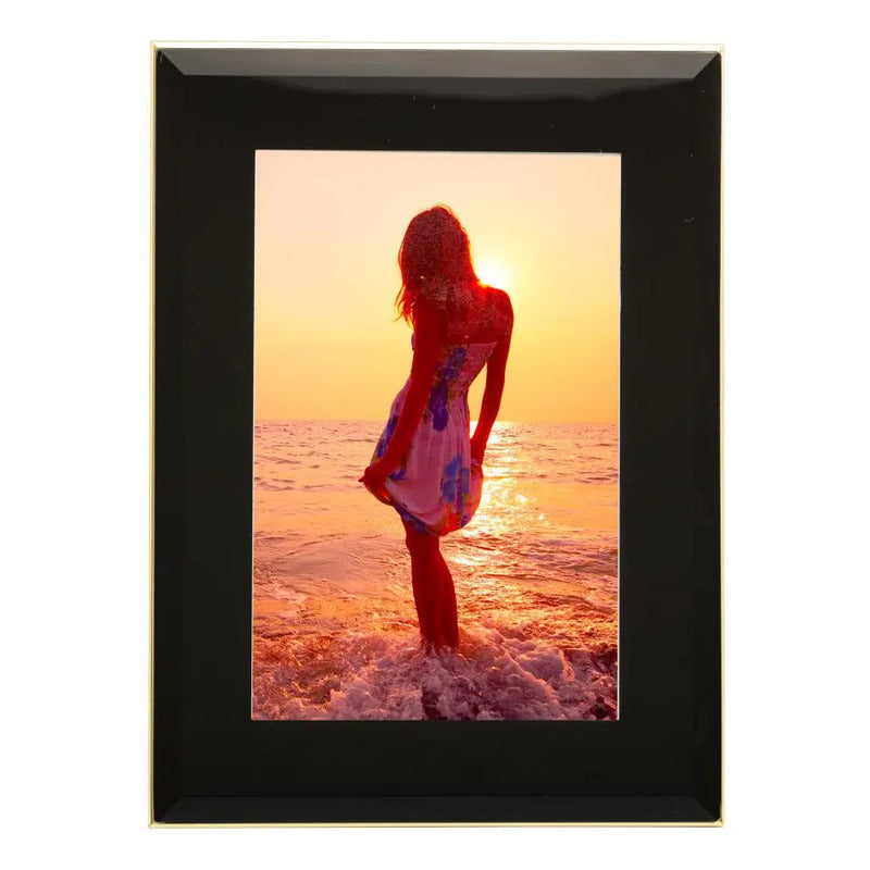 Porta Retrato Wolff De Aço Inox Preto 13cm X 18cm Preto