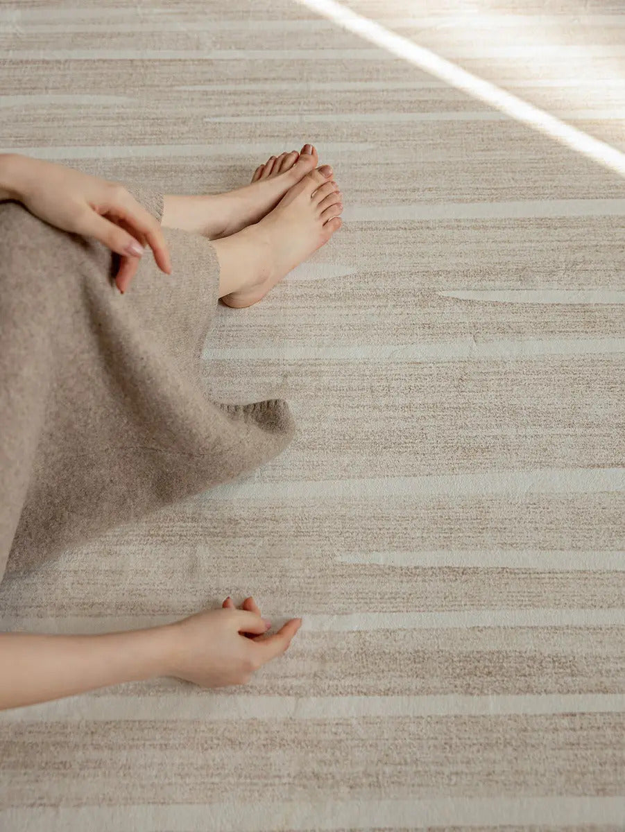 Tapete Vinci Jolitex Pelo Baixo 100% Poliéster 140x200cm 2 M 1.4 M Geométrico Bege